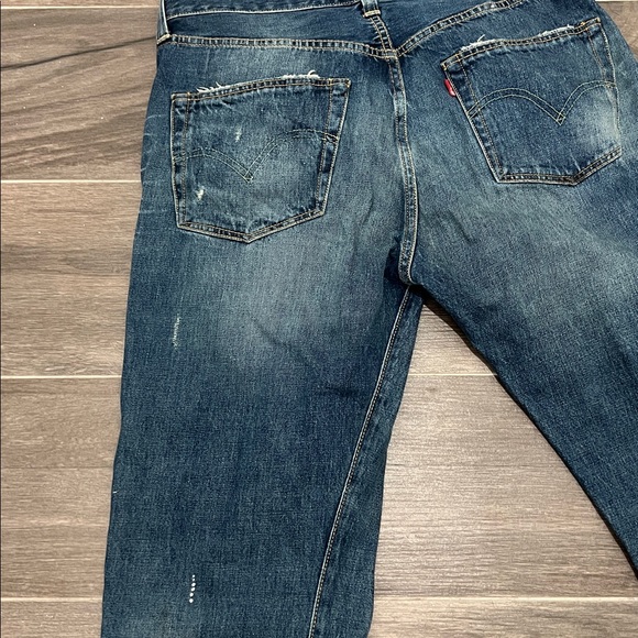 LEVIS 501XX Men's selvedge denim - distressed - Picture 7 of 15